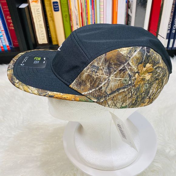 NIKE REAL TREE AW84 5 PANEL HAT BLACK "NWT" - Picture 2 of 4